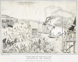 New Orleans donderdag 15 november 1849 om 5 uur, Explosie van de Louisiana, ca. 1849