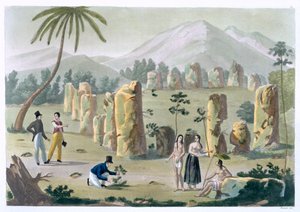 Huis van de Ouden, eiland Tinian, ca. 1820-1839 door G Bramati