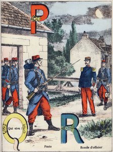 Letters P Q en R: Post, Qui vive! en Officier