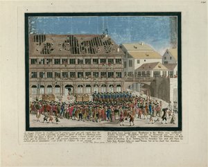 De dag van 21 juli 1789. De bestorming van het stadhuis van Straatsburg op 21 juli 1789 door G. Devere