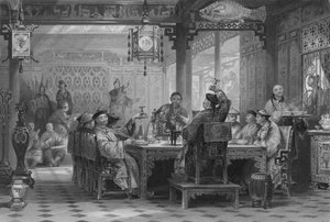 Dinerfeest bij een Mandarijn thuis, 1843