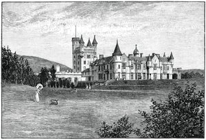 Balmoral Kasteel vanuit het noordwesten, Aberdeenshire, Schotland, 1900 door G. W. Wilson and Company