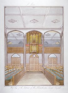 De kapel in de Philanthropic Society Institution aan London Road, Southwark, Londen, 1825