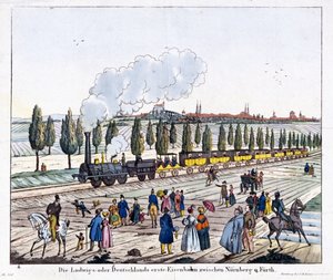 Opening van de Neurenberg-Fürth spoorweg, 7 december 1835