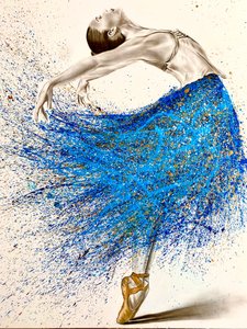 Blauwe ballerina door Gabor