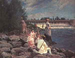 Vissen op de Seine door Gabriel Guay