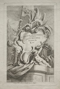 Boek der Fonteinen: Nr. 1, Titelpagina door Gabriel Huquier