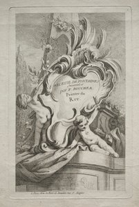 Boek der Fonteinen: Nr. 1, Titelpagina door Gabriel Huquier