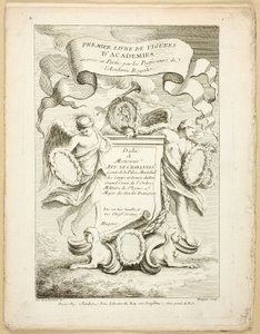 Figuur (recto en verso), uit Premier livre de figures d’Academies gravées en Partie par les Professeurs de l’ Académie Royale door Gabriel Huquier