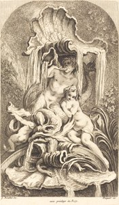 Triton en Nimf door Gabriel Huquier after François Boucher