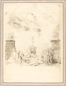 Allegorie op de Oprichting van het Standbeeld van Lodewijk XV