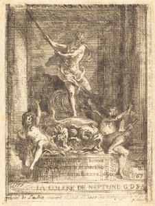 De woede van Neptunus door Gabriel Jacques de Saint Aubin