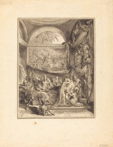 De dood van Germanicus door Gabriel Jacques de Saint Aubin
