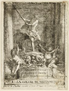 "De Woede van Neptunus" Fontein door Gabriel Jacques de Saint Aubin