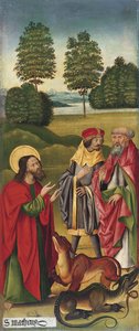 Het wonder van Sint-Mattheüs temt de draken, 1478 door Gabriel Mälesskircher