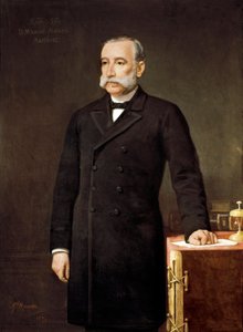 Portret van Manuel Alonso Martinez (1827-1891), Spaanse advocaat en politicus, lid van de Liberale Unie door Gabriel Maureta Aracil