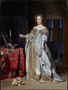 Portret van een dame door Gabriel Metsu