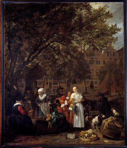 De kruidenwandeling van Amsterdam door Gabriel Metsu