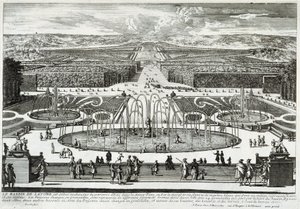 Het Latonabassin in de tuinen van het kasteel van Versailles door Gabriel Perelle
