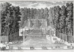 De nieuwe watervallen in de tuinen van St Cloud