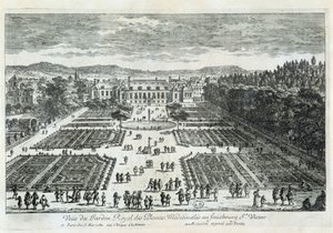 Uitzicht op de Jardin des Plantes in de 17e eeuw, door Perelle