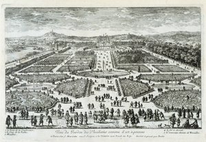 Uitzicht op de Tuilerieën zoals het nu is - gravure door Perelle, eind 17e eeuw door Gabriel Perelle