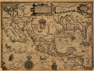Nova et rece terraum et regnorum Californae, nouae Hispaiae Mexicanae, et Peruviae. door Gabriel Tatton
