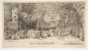 Scène in de Tuilerieën: De stoelen, 1760