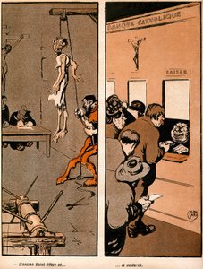 Cartoon in het Franse politieke humor dagboek 