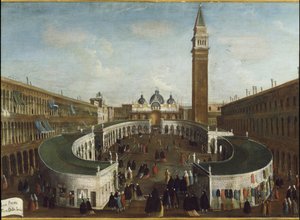Zicht op het Fête de la Sensa op het San Marcoplein