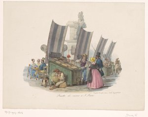 Zeevruchtenkraam op markt