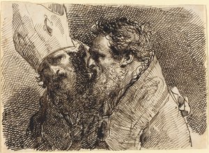 Hoofden van Twee Bisschoppen door Gaetano Gandolfi