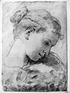 Studie van een meisjeshoofd, 18e eeuw, 1933 door Gaetano Gandolfi