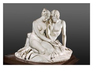 Angelica en Medoro snijden hun namen in een boom door Gaetano Matteo Monti