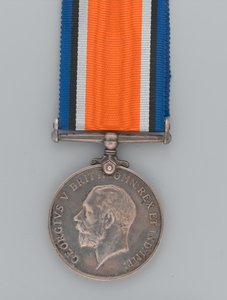 Britse Oorlogsmedaille 1914-20 toegekend aan soldaat Andreya