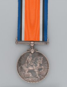 Britse Oorlogsmedaille 1914-20 toegekend aan soldaat Andreya