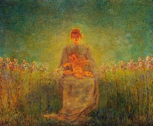 Madonna van de Lelies door Gaetano Previati