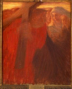 Ontmoeting van vrome vrouwen, Kruiswegstaties door Gaetano Previati
