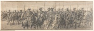Spaanse soldaten door Gaetano Previati