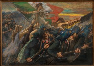 Trento en Triëst, De Aanval van de Bersaglieri (schutters) door Gaetano Previati