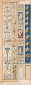 Pilaster Loggia I (versiering, rustend op een masker) door Gaetano Savorelli