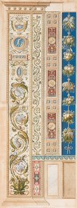 Pilaster Loggia V (Versiering met de mooie ranken) door Gaetano Savorelli