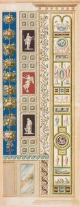 Pilaster Loggia XIII (versiering met landschappen en jachtstukken) door Gaetano Savorelli