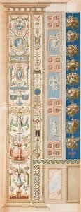 Pilaster Loggia XII (versiering die uit een vat groeit) door Gaetano Savorelli