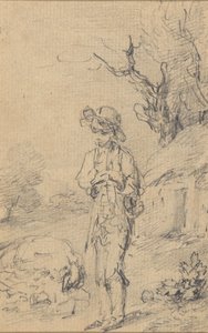 Jongen die bij een Huisje Staat door Gainsborough Dupont