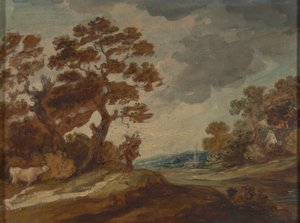 Landschap: Koe in de Linker Voorgrond