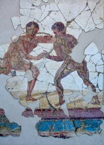 Romeinse muurschildering door Gallo-Roman Gallo-Roman