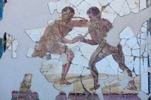 Romeinse muurschildering door Gallo-Roman Gallo-Roman