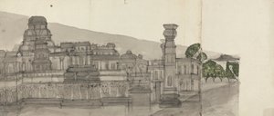 Buitenaanzicht van Kailasa door Gangaram Chintaman Tambat