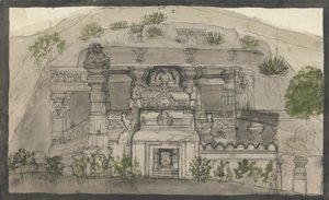 Buitenaanzicht van Indus Sabha door Gangaram Chintaman Tambat